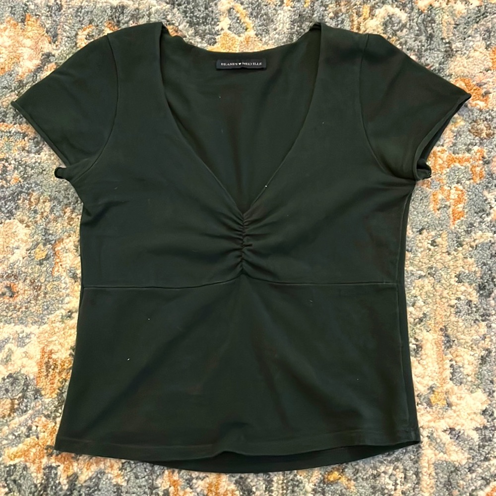 Brandy Melville army green basic T